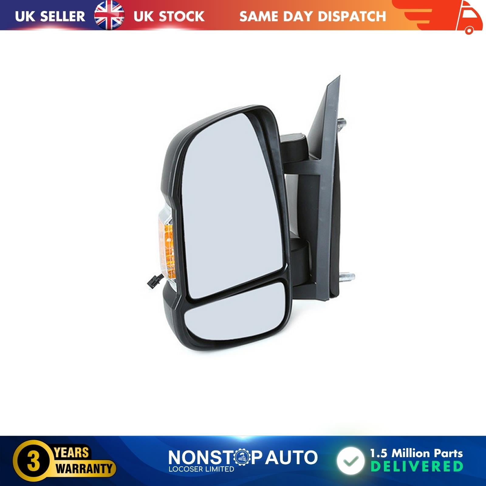 WING MIRROR ELECTRIC HEATED SHORT ARM LEFT FULL DOOR FOR CITROEN JUMPER II FIAT DUCATO PEUGEOT BOXER 735424423