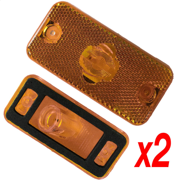 2 X SIDE INDICATOR REPATER LENS LIGHT AMBER FIAT  DUCATO PEUGEOT BOXER CITROEN RELAY (2006-2016) IVECO  DAILY (1999-2016) 6303.A1