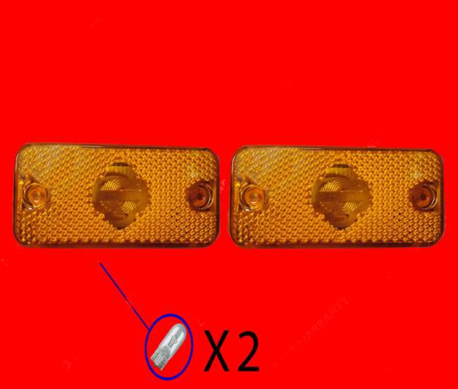 2 X SIDE INDICATOR REPATER LENS LIGHT AMBER FIAT  DUCATO PEUGEOT BOXER CITROEN RELAY (2006-2016) IVECO  DAILY (1999-2016) 6303.A1