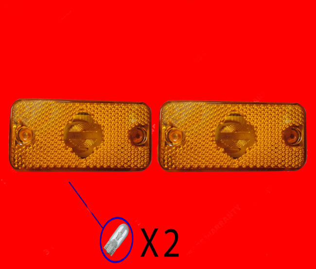 2 X SIDE INDICATOR REPATER LENS LIGHT AMBER FIAT  DUCATO PEUGEOT BOXER CITROEN RELAY (2006-2016) IVECO  DAILY (1999-2016) 6303.A1