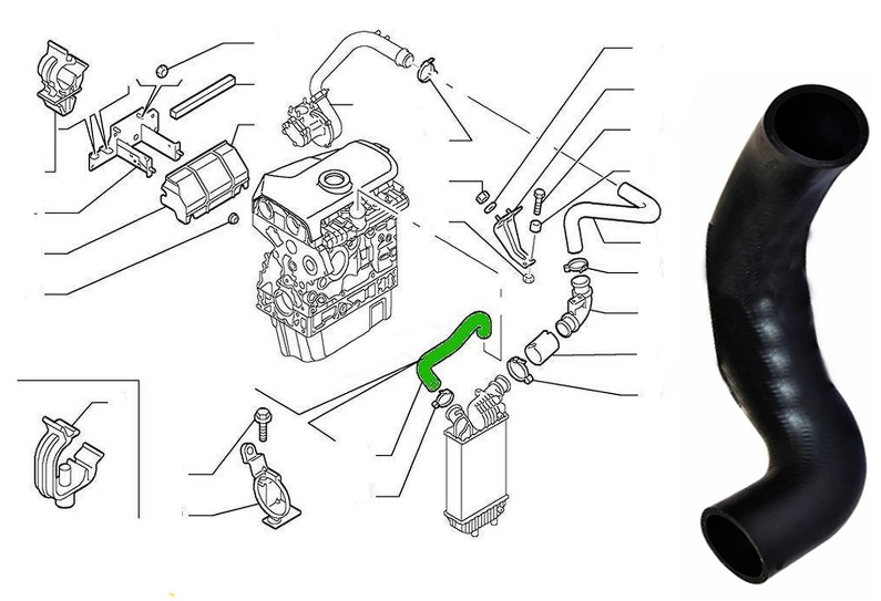 TURBO INTERCOOLER HOSE PIPE FOR FIAT DUCATO 2.3 JTD  1339889080
