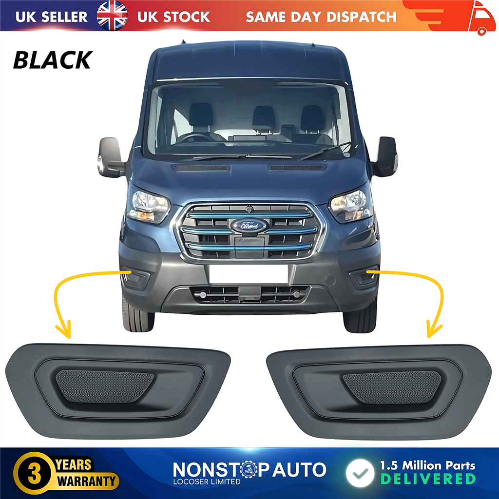 2X Fog Light Grille No Fog Hole Left and Right For FORD Transit V363 MK8 2019-2025