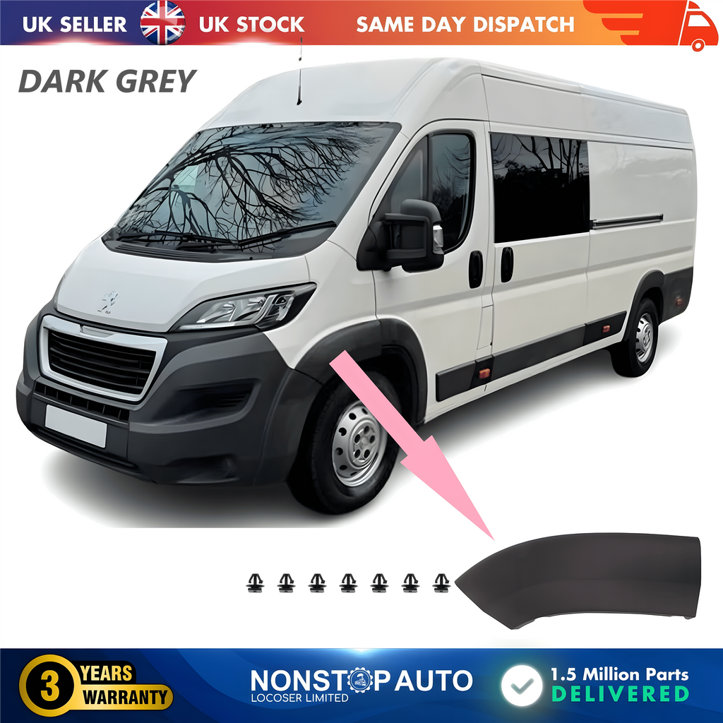 Wheel Arch Trim Moulding Front Left Dark Grey For CITROEN Relay PEUGEOT Boxer FIAT Ducato 2014 on 1612583680
