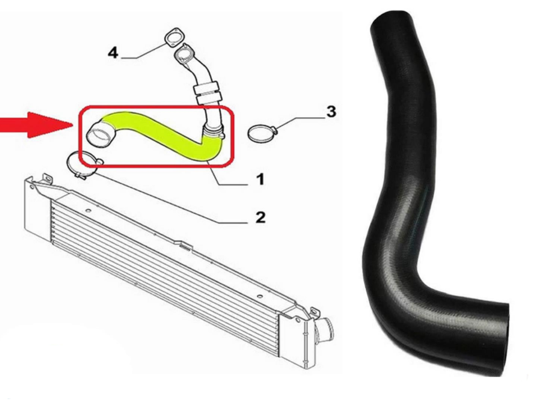 TURBO INTERCOOLER HOSE PIPE FOR  FIAT DUCATO 2.0 1370429080