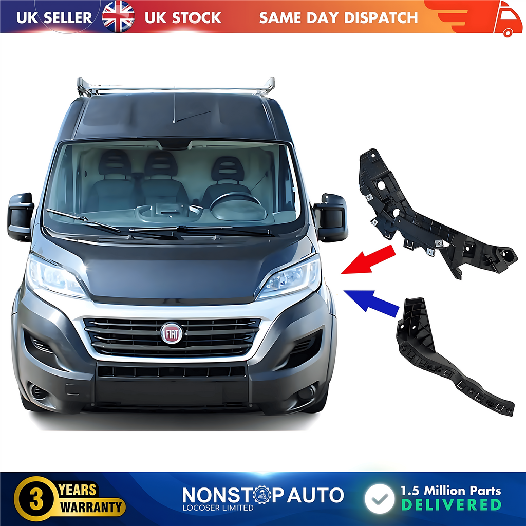 2X Front Bumper Bracket Holder Small and Large Left For CITROEN Relay FIAT Ducato PEUGEOT Boxer 2014 on