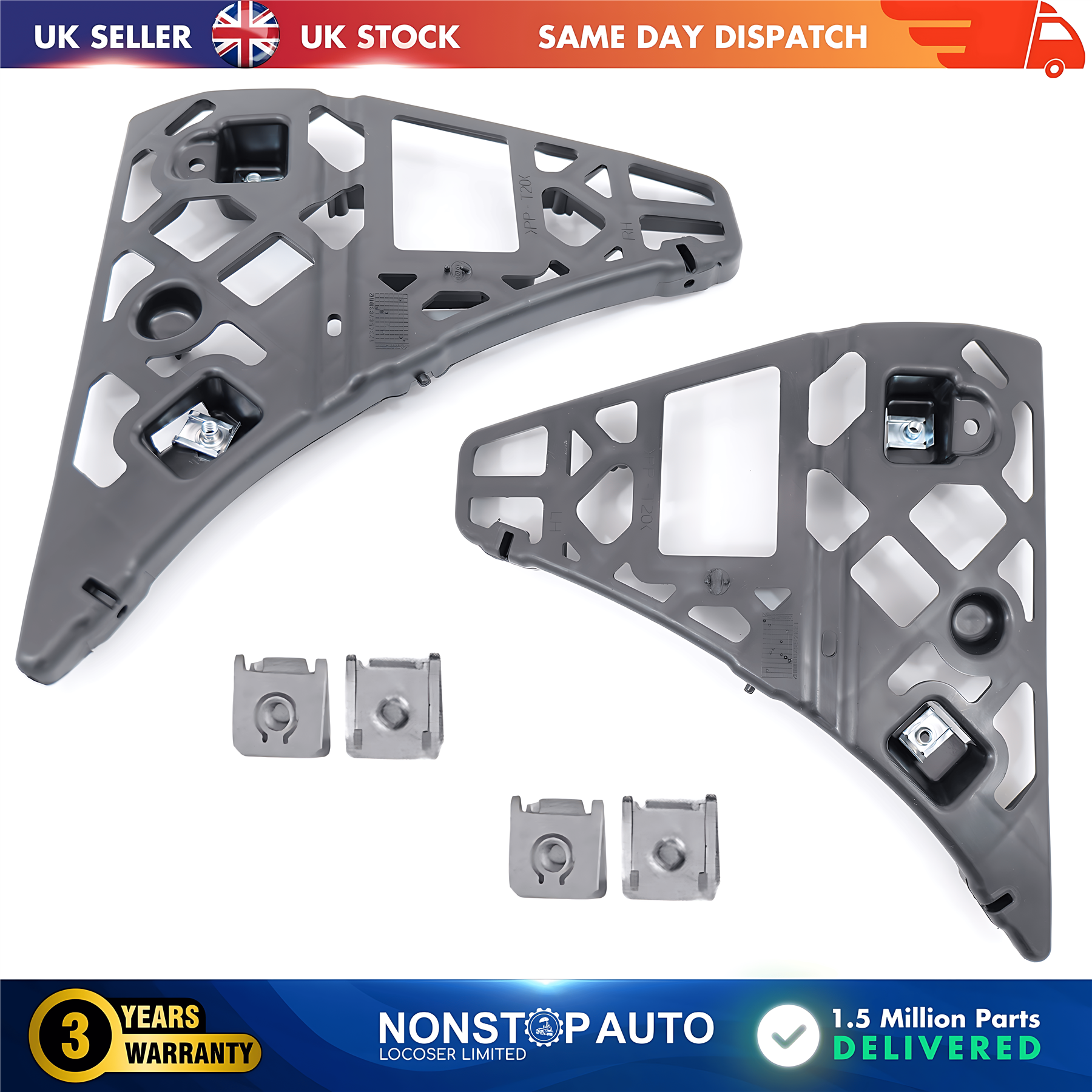 2X Front Bumper Bracket Left and Right For FORD Transit MK7 2006-2014
