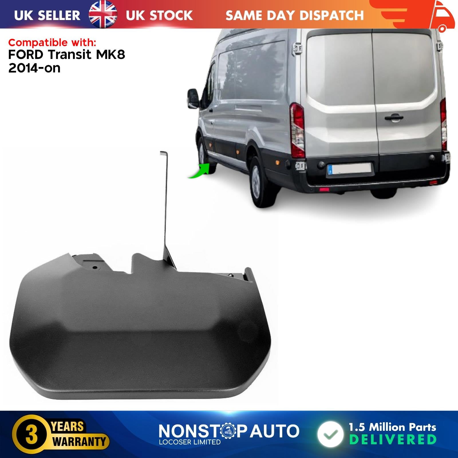 Mud Flap Splash Guard with Mounting Bracket Front Left For FORD Transit MK8 1820757