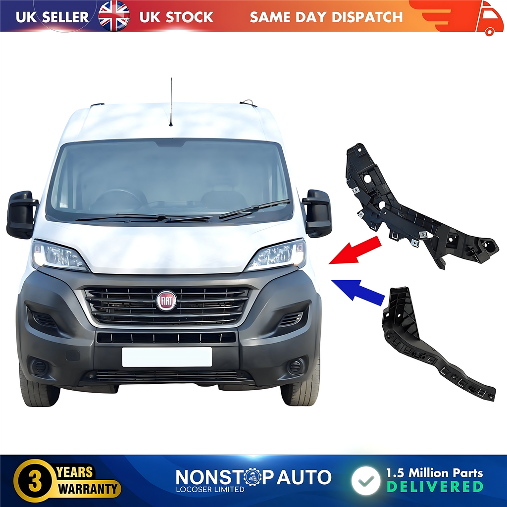 2X Front Bumper Bracket Holder Small and Large Left For CITROEN Relay FIAT Ducato PEUGEOT Boxer 2014 on
