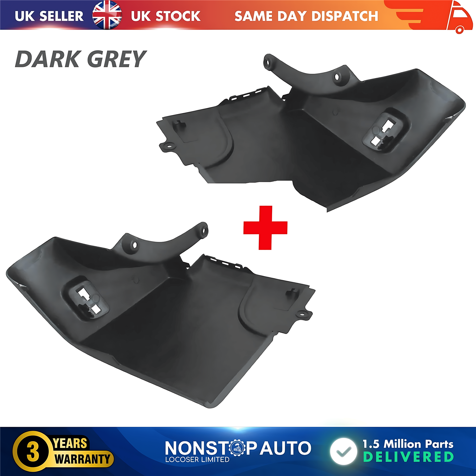2X Rear Bumper Corner End R+L For RENAULT Master III 2009 on 851210001R 851200001R