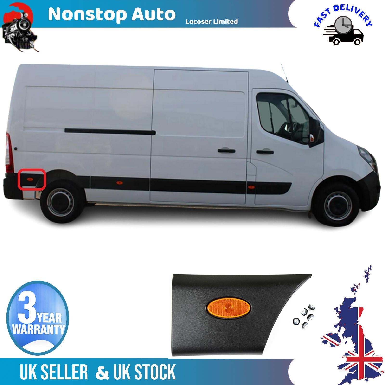 Side Moulding Strip Panel With Lamp Rear Right For VAUXHALL Movano B 768F30007R