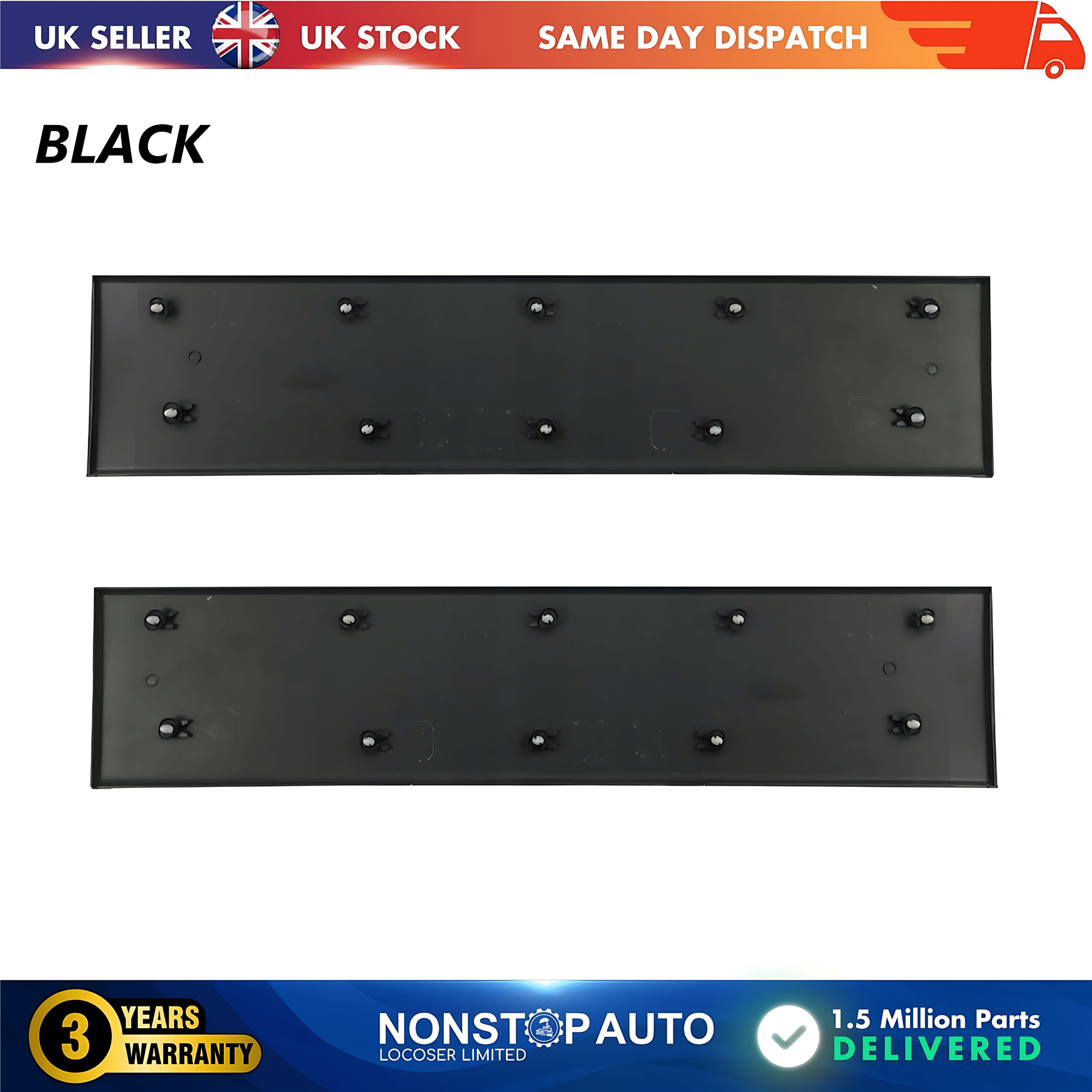 2X Door Moulding Panel Rear Left and Right Black For CITROEN Relay PEUGEOT Boxer FIAT Ducato 2006 on