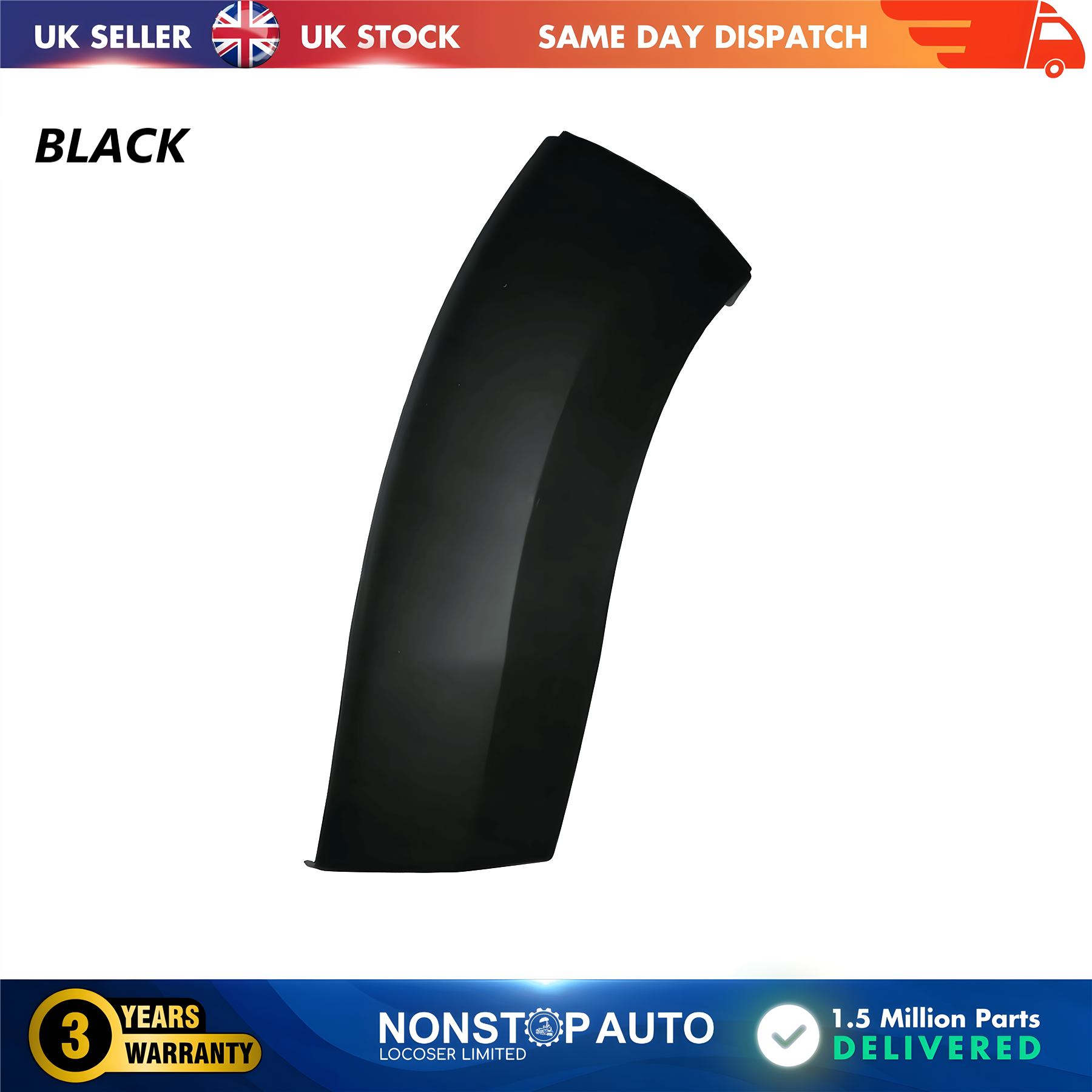 Wheel Arch Trim Moulding Front Left Black For CITROEN Relay PEUGEOT Boxer FIAT Ducato 2014 on 1611707080