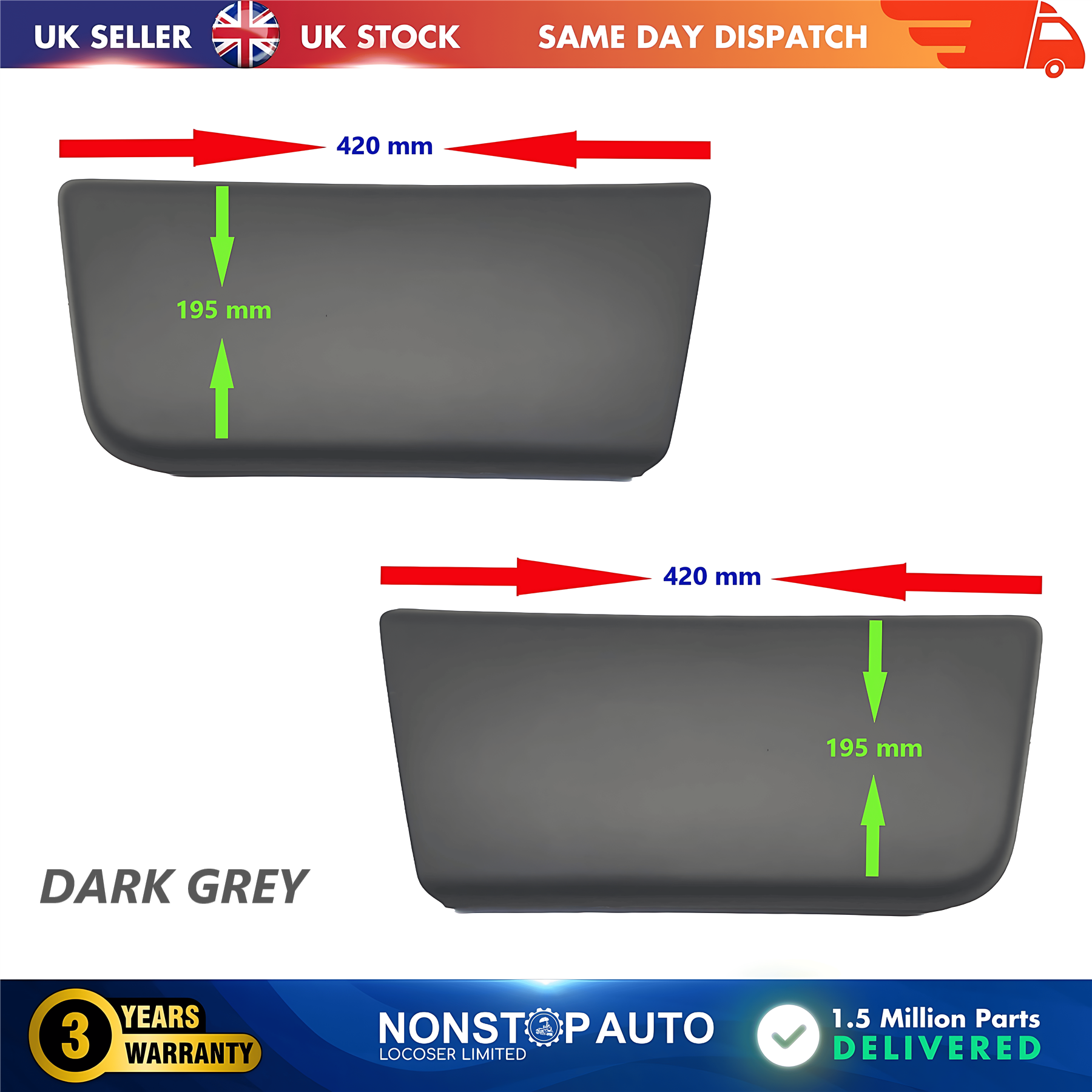 2X Door Moulding Trim Front Left and Right For CITROEN Relay PEUGEOT Boxer FIAT Ducato 2006 on