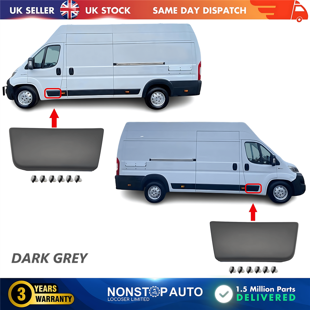 2X Door Moulding Trim Front Left and Right For CITROEN Relay PEUGEOT Boxer FIAT Ducato 2006 on