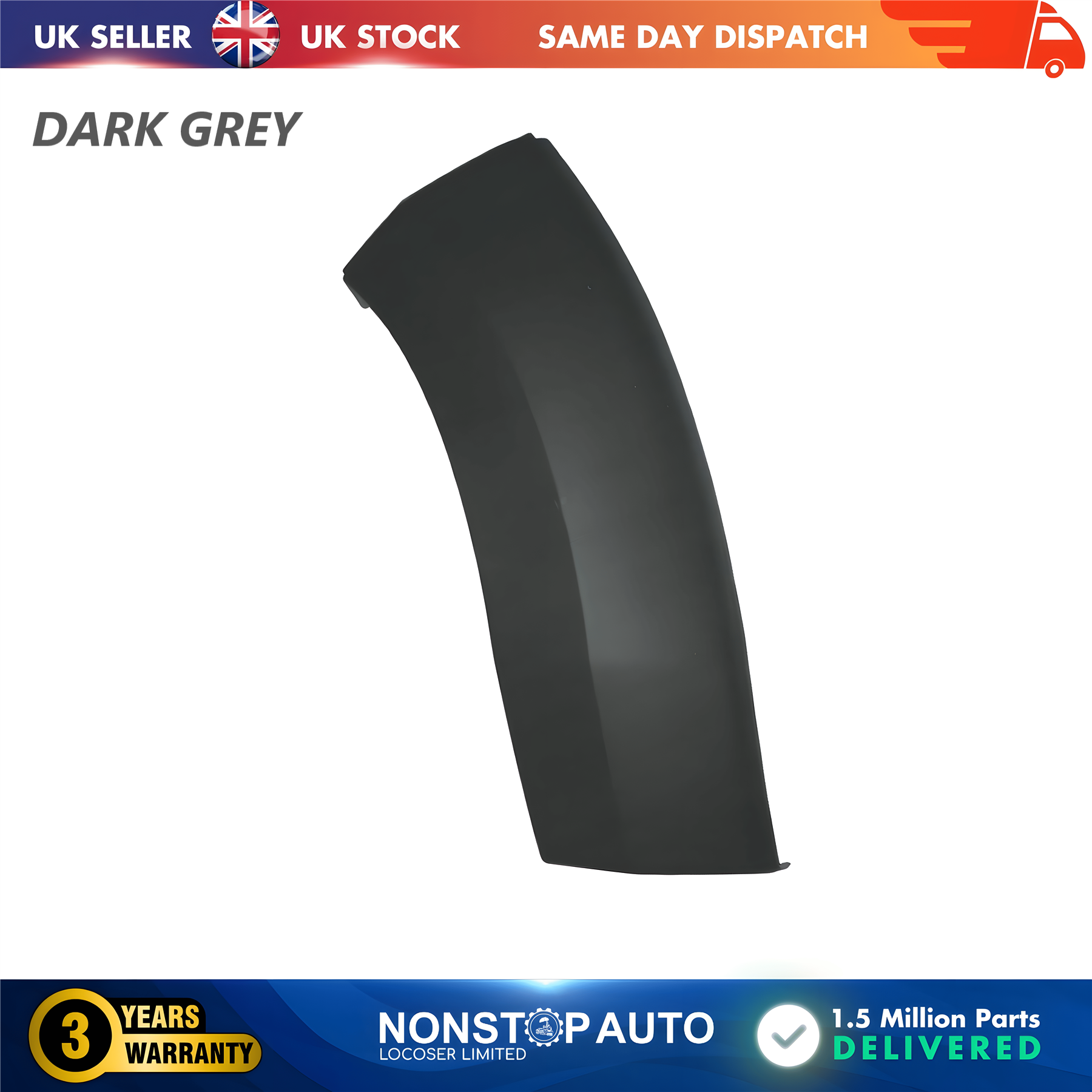Wheel Arch Trim Moulding Front Right Dark Grey For CITROEN Relay PEUGEOT Boxer FIAT Ducato 2014 on 1611706980