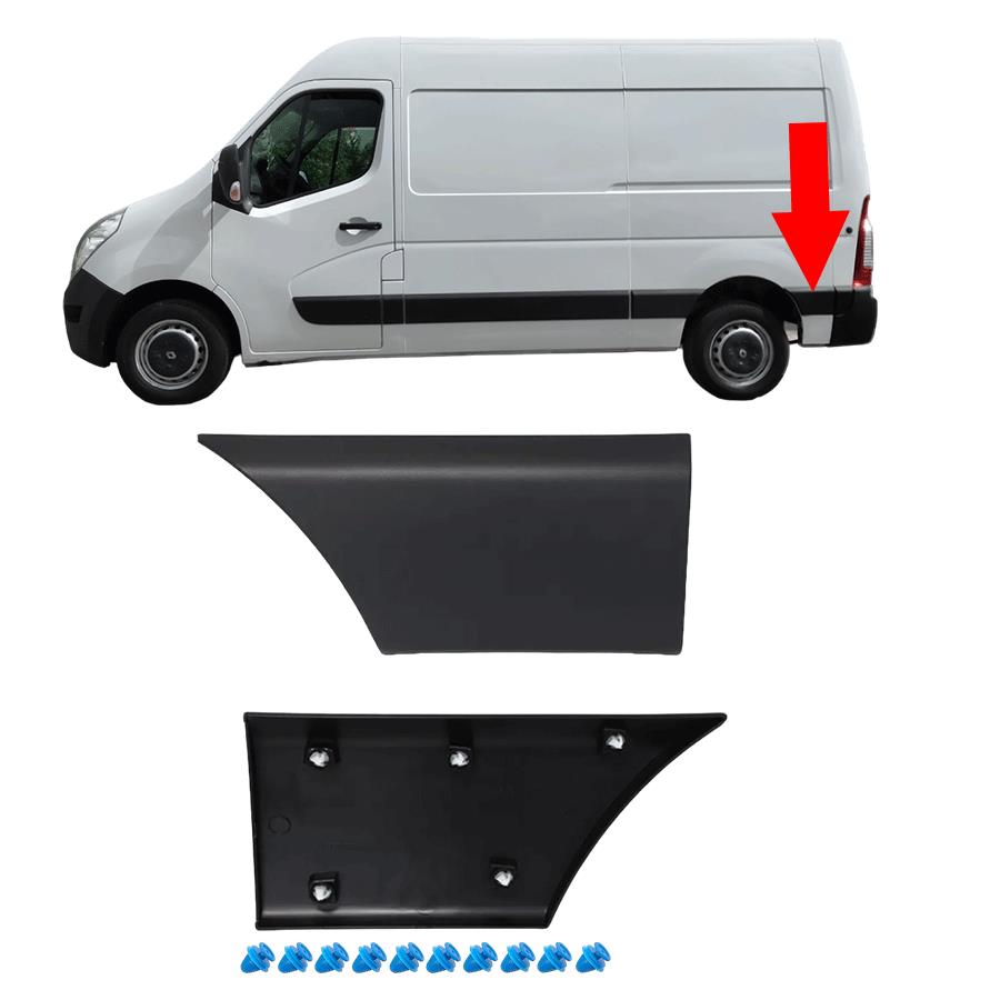 Side Moulding Rear Left Short for RENAULT Master MK3 NISSAN NV 400 VAUXHALL Movano B 768F20005R
