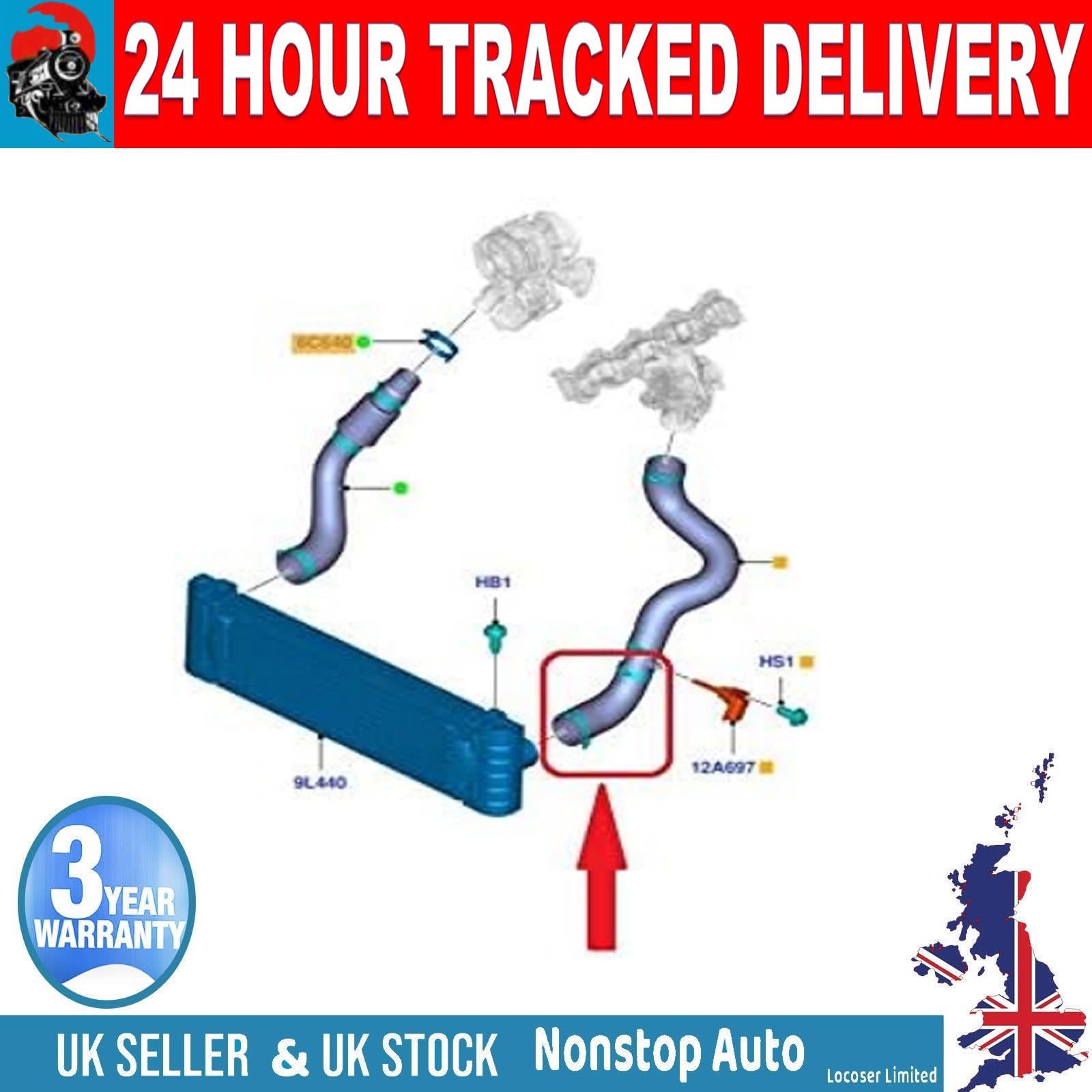 TURBO INTERCOOLER HOSE PIPE FOR FORD TRANSIT CC116K863DE