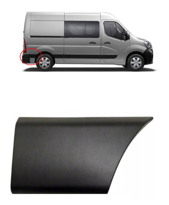 Side Moulding Rear Right Short for OPEL Movano RENAULT Master