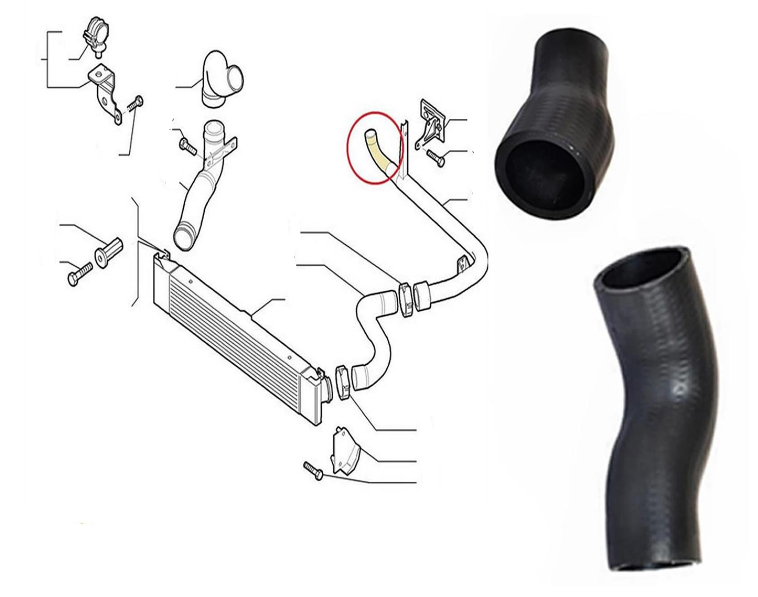 TURBO INTERCOOLER HOSE PIPE FOR FIAT DUCATO Multijet 2.2 D PEUGEOT BOXER  2.2 HDi CITROEN JUMPER II 2.2 HDi 1359961080