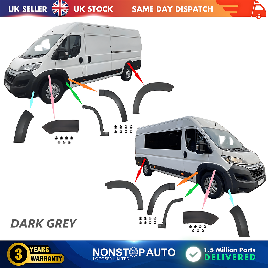 10X Wheel Arch Trim Moulding Left and Right Set For CITROEN Relay PEUGEOT Boxer FIAT Ducato 2014 on