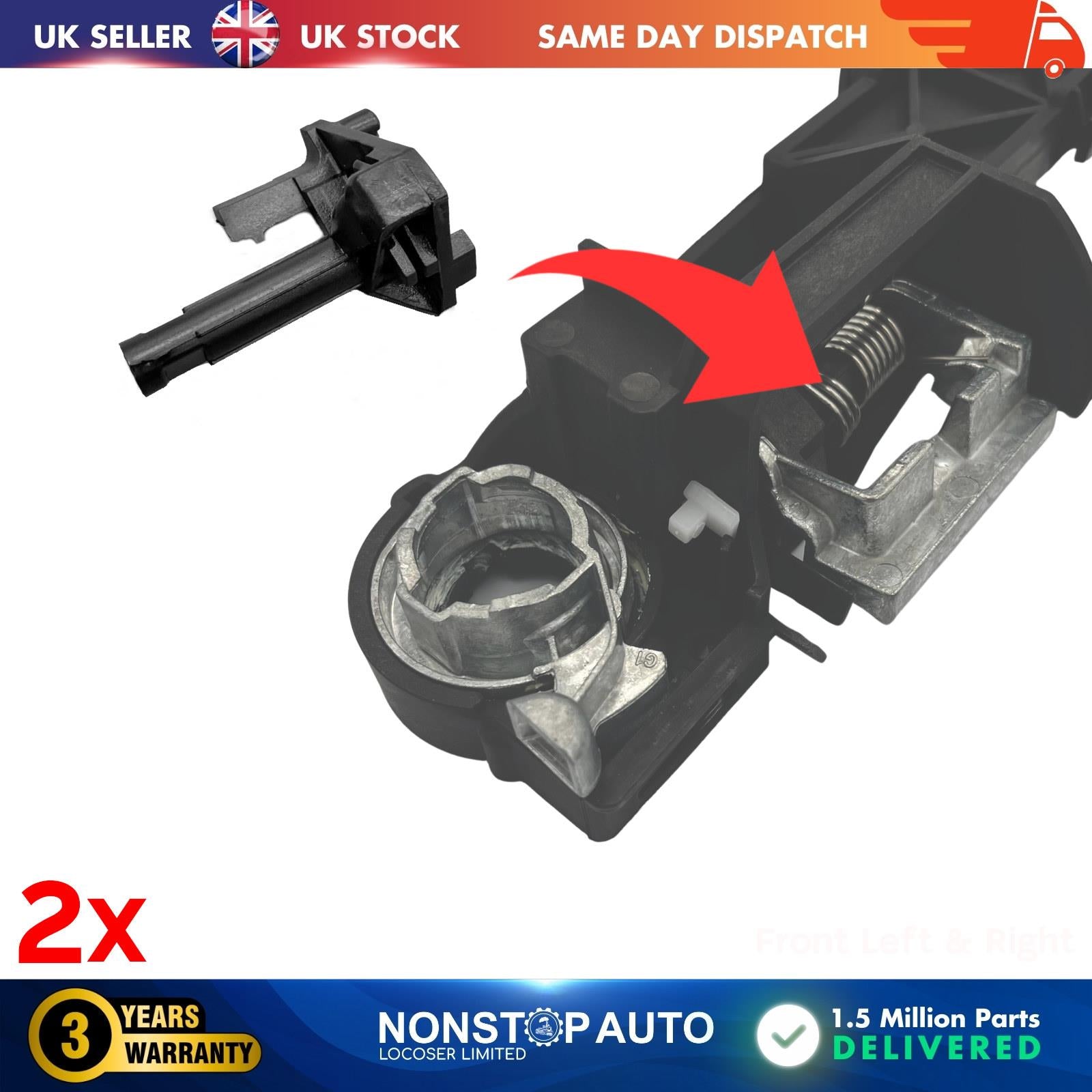 2x Door Handle Inner Holder Support Bracket For RENAULT Master MK3 8200766683