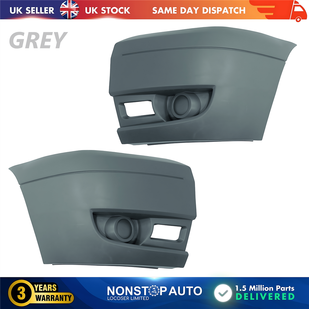 2X Front Bumper Corner Left and Right No Fog Hole For FORD Transit MK7 2006-2014 1437326 1437327
