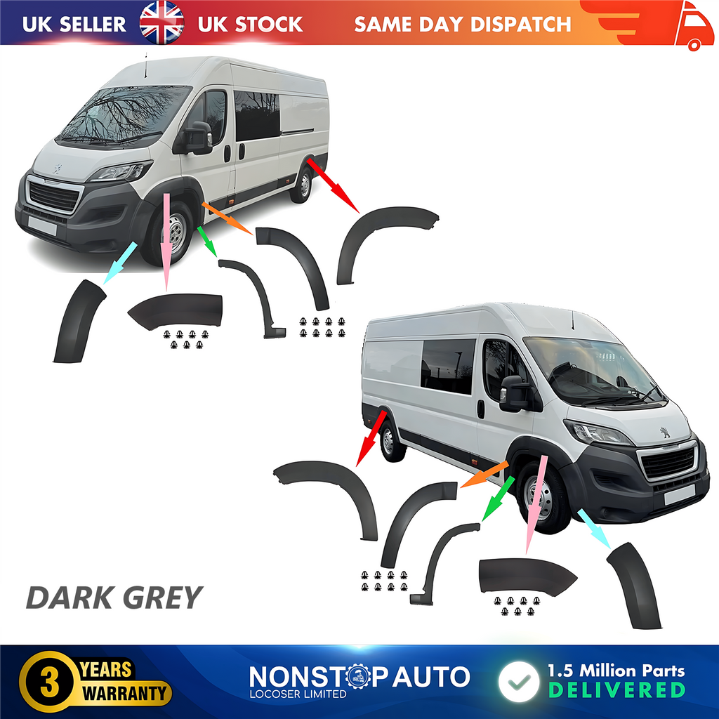 10X Wheel Arch Trim Moulding Left and Right Set For CITROEN Relay PEUGEOT Boxer FIAT Ducato 2014 on