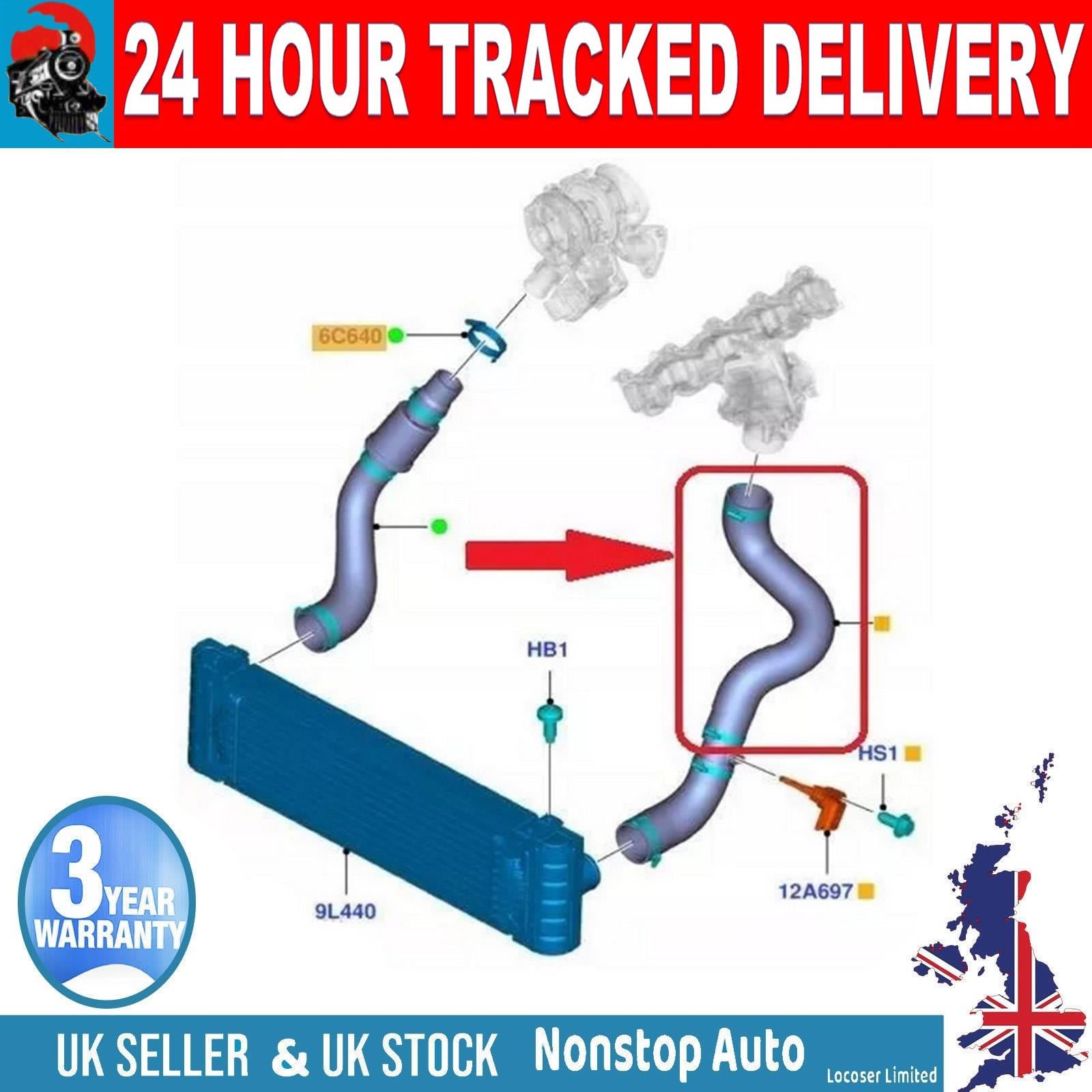 TURBO INTERCOOLER HOSE PIPE FOR  FORD Transit V347 V363 2.2 TDCI  CC116K863DE