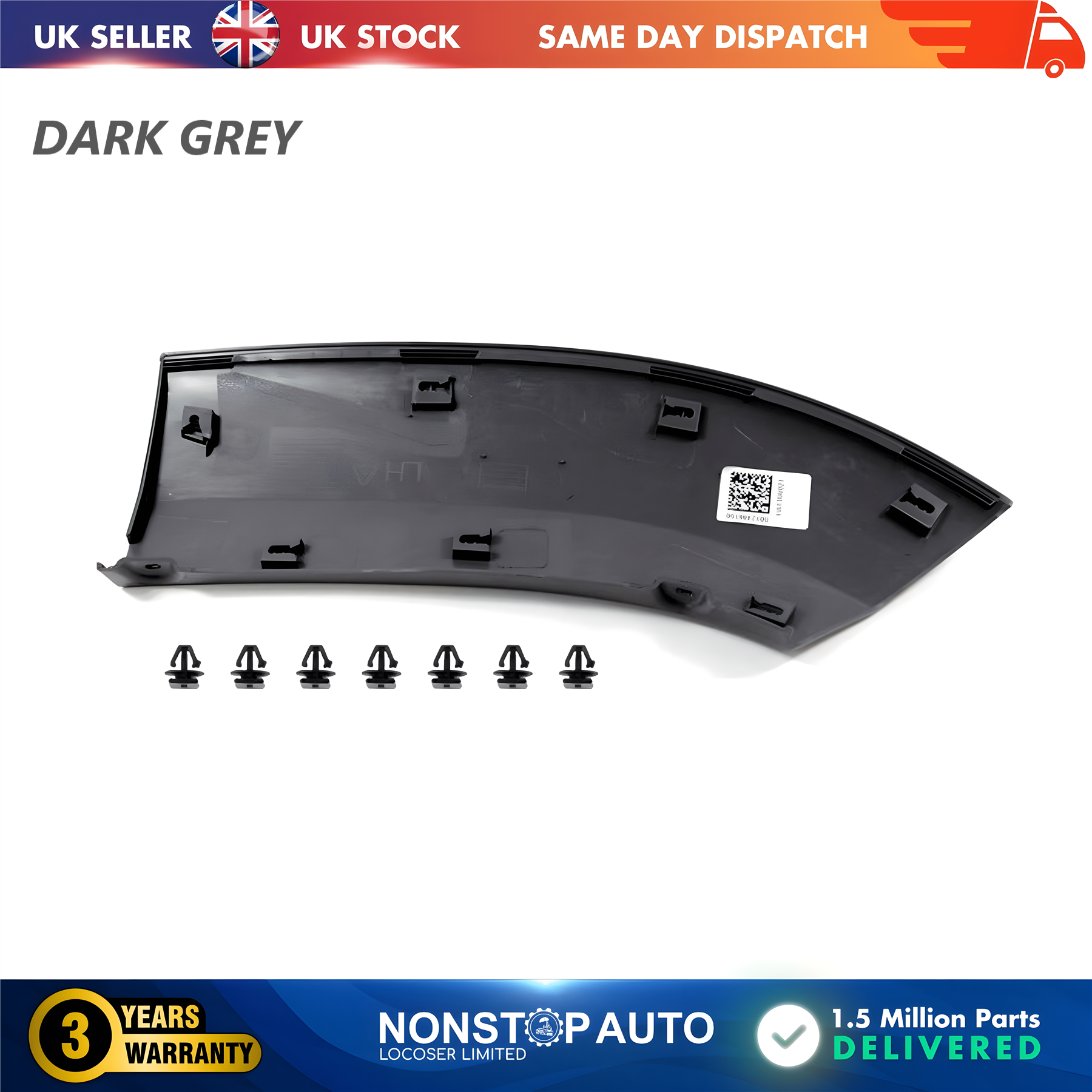 Wheel Arch Trim Moulding Front Left Dark Grey For CITROEN Relay PEUGEOT Boxer FIAT Ducato 2014 on 1612583680