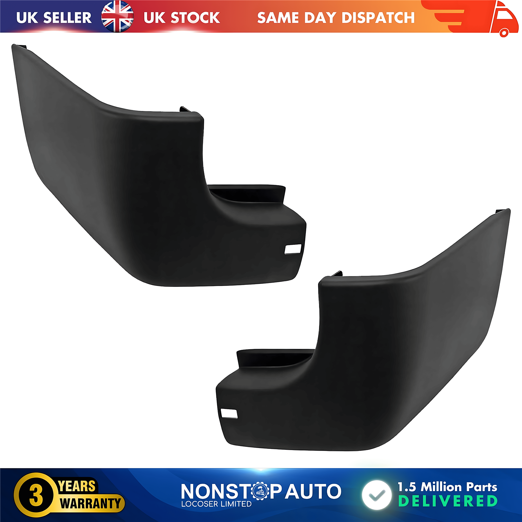 2X Rear Bumper End Cap Corner Left and Right For FORD Transit MK6 MK7 2000-2014