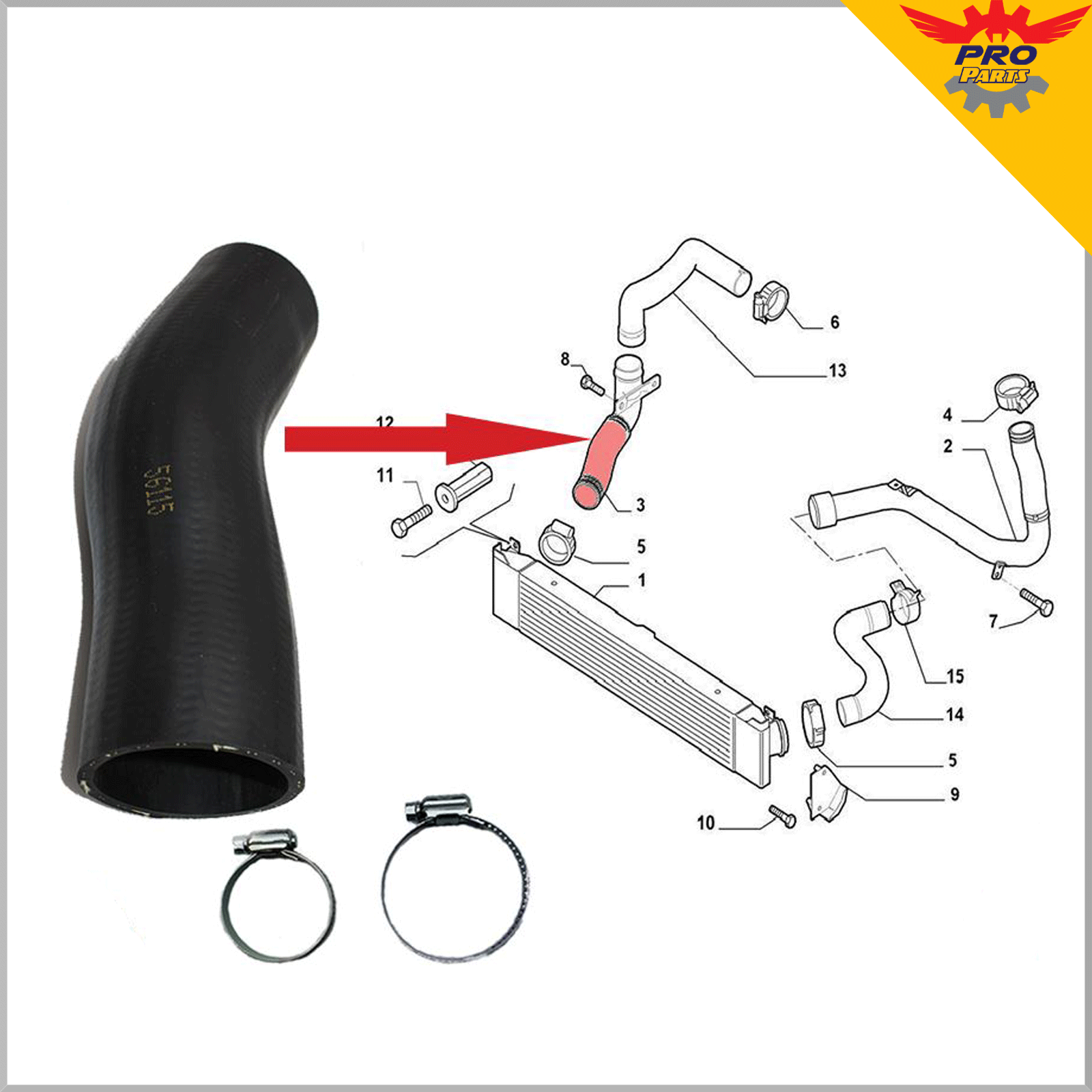 TURBO INTERCOOLER HOSE PIPE FOR  FIAT DUCATO IIII CITROEN JUMPER III  PEUGEOT BOXER III1362016080