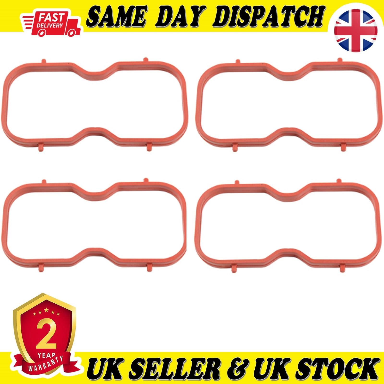 4X INTAKE MANIFOLD GASKET FOR MERCEDES X-CLASS NISSAN NAVARA NP300 NV400 VAUXHALL MOVANO B RENAULT ALASKAN MASTER III  140354791R
