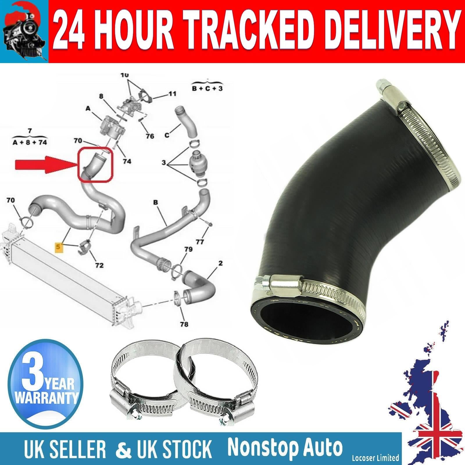 TURBO INTERCOOLER SMALL HOSE PIPE   FOR PEUGEOT BOXER IV CITROEN JUMPER IV 2.0 2.2 HDI 1379294080