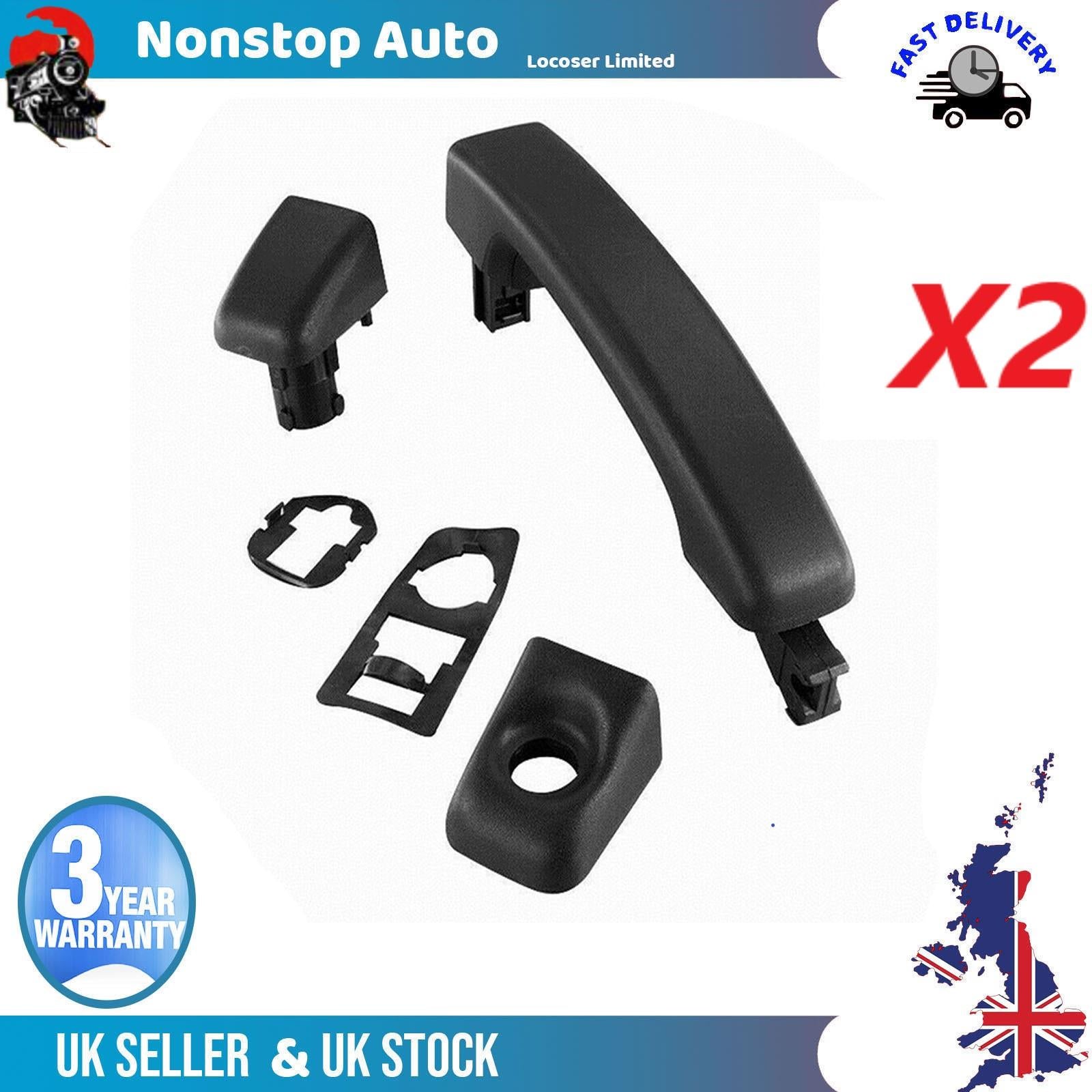 2 X SLIDING OUTER DOOR HANDLE FRONT REAR SIDE FITS RENAULT Master MK3 VAUXHALL Movano NISSAN NV400 806075963R