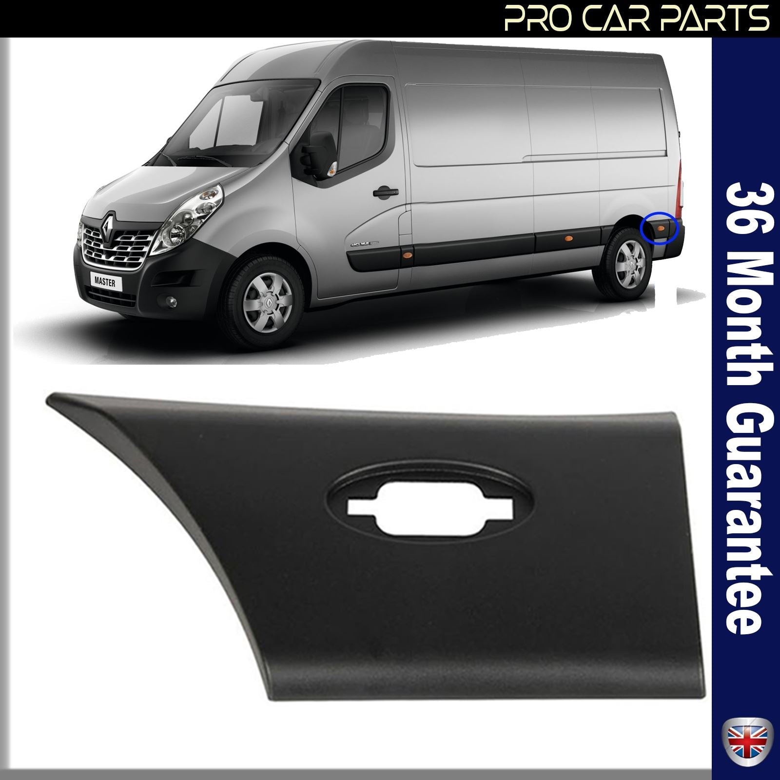 Side Moulding Strip Panel Rear Left For RENAULT Master III 768F20007R