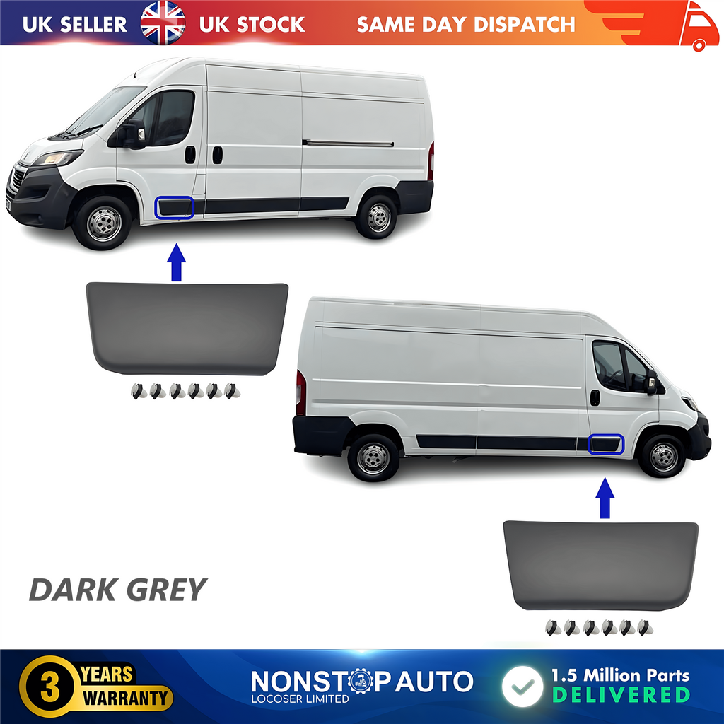 2X Door Moulding Trim Front Left and Right For CITROEN Relay PEUGEOT Boxer FIAT Ducato 2006 on