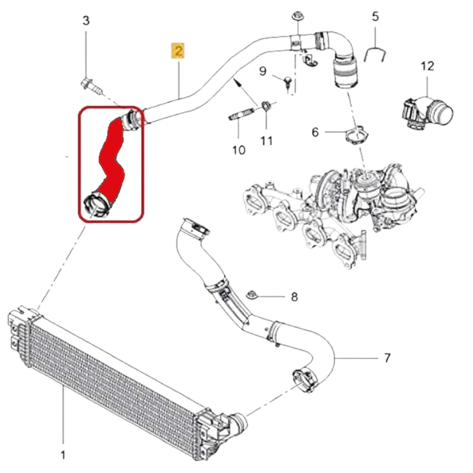 TURBO INTERCOOLER HOSE PIPE FOR RENAULT MASTER 2.3 VAUXHALL OPEL MOVANO NISSAN NV 400 144600588R
