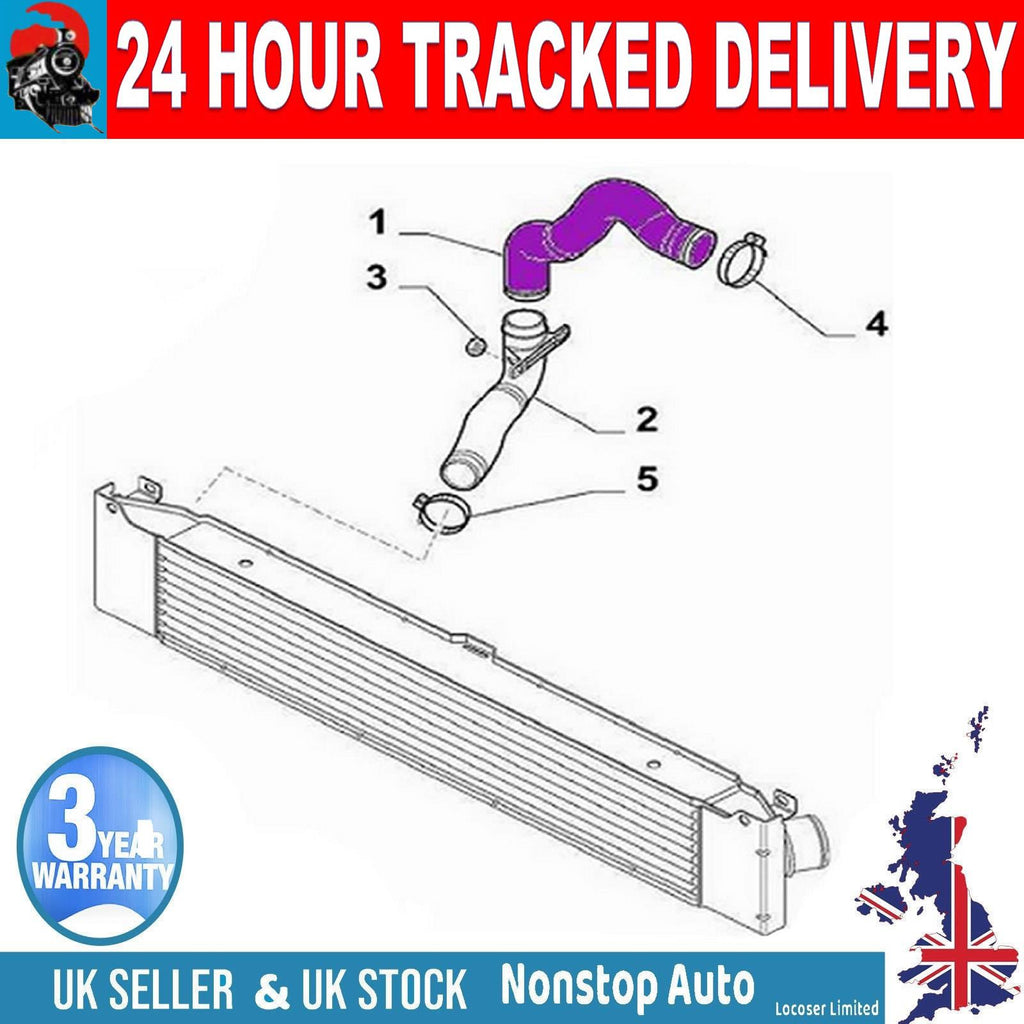 TURBO INTERCOOLER HOSE PIPE FOR FIAT DUCATO III 2.3 MULTIJET 110 HP  150 HP  1366817080