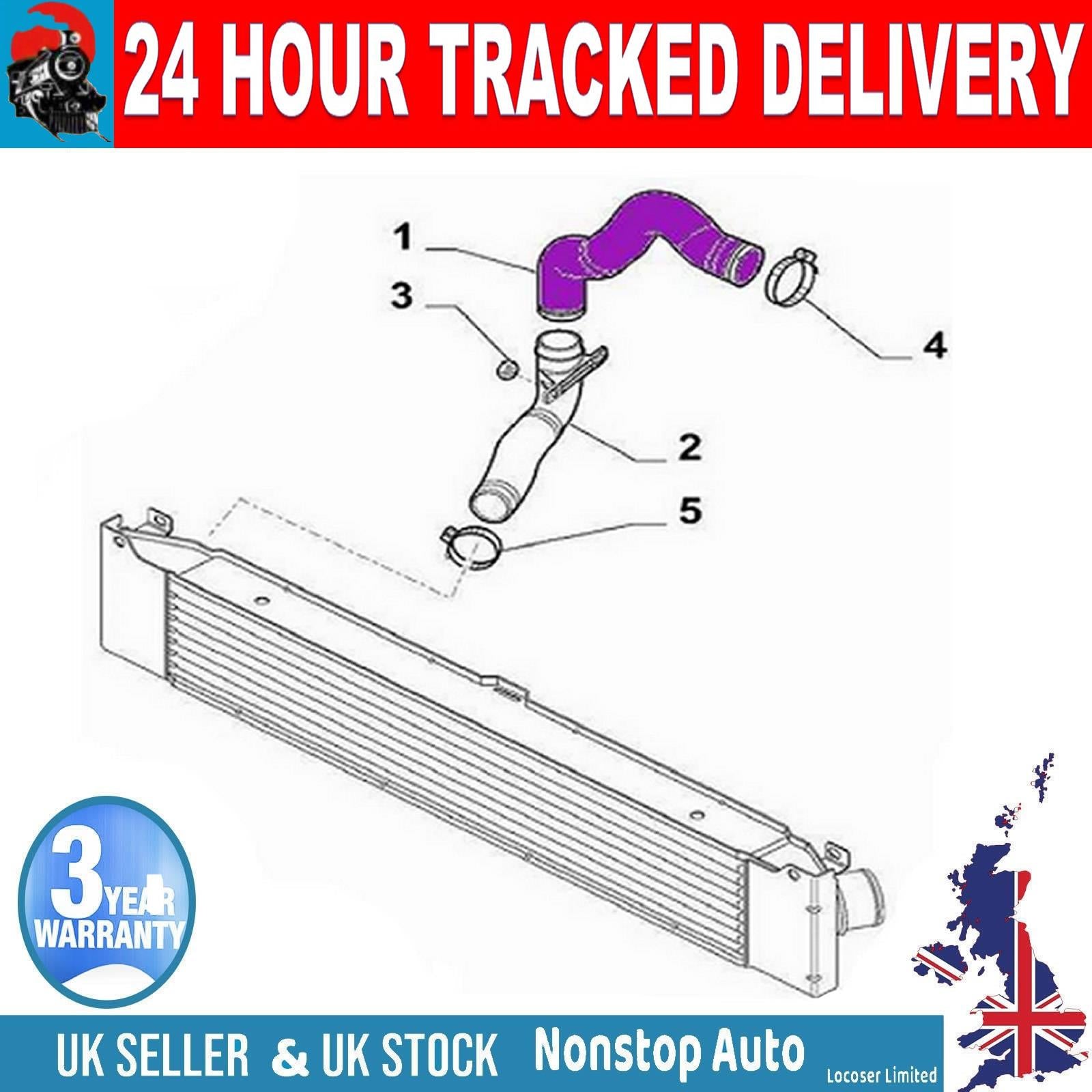 TURBO INTERCOOLER HOSE PIPE FOR FIAT DUCATO III 2.3 MULTIJET 110 HP  150 HP  1366817080