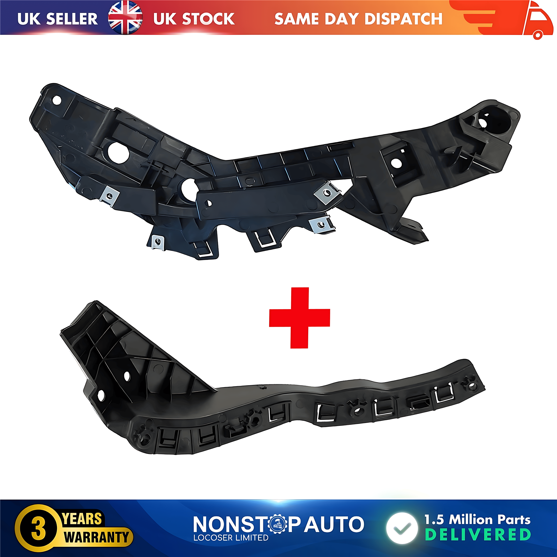 2X Front Bumper Bracket Holder Small and Large Left For CITROEN Relay FIAT Ducato PEUGEOT Boxer 2014 on