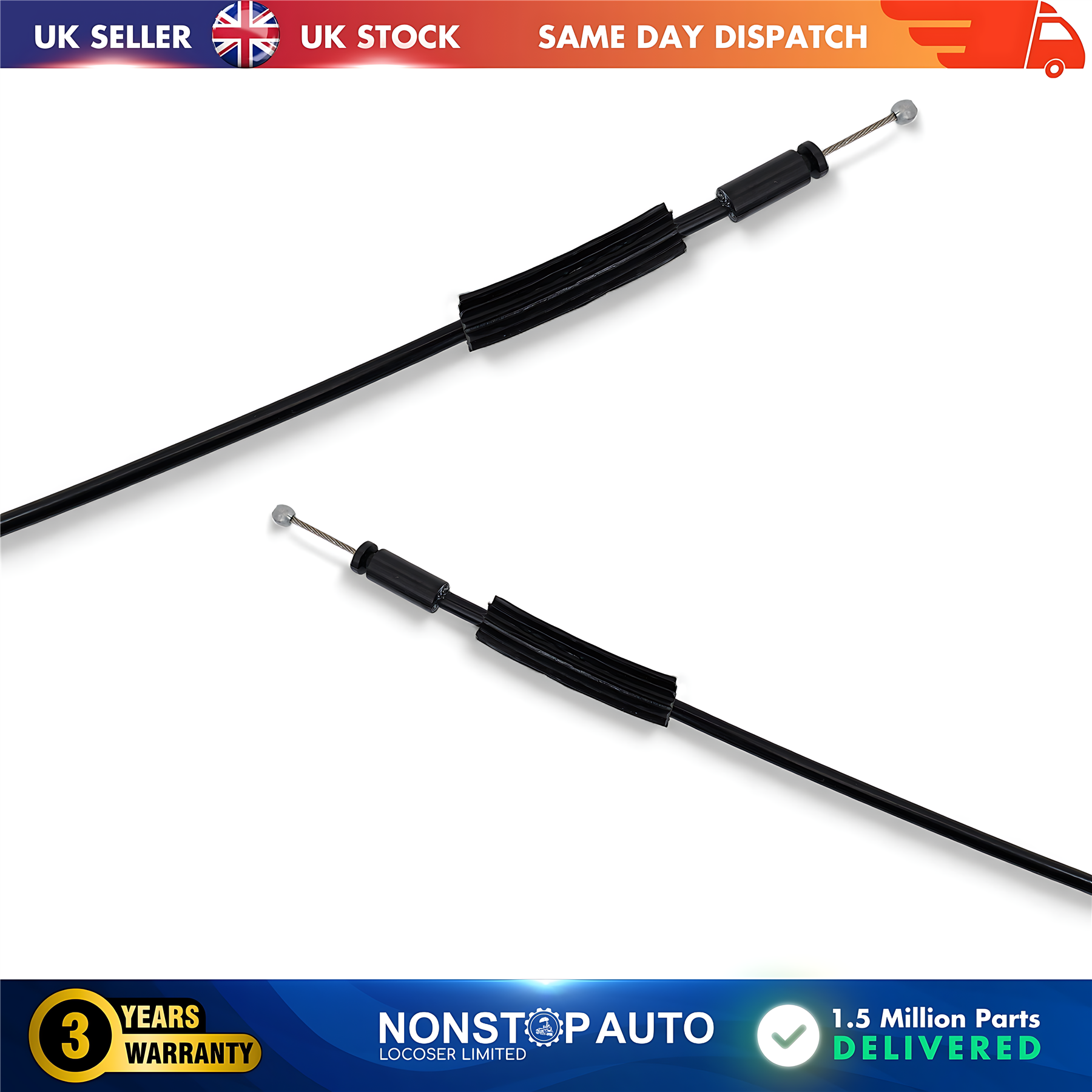 2X Front Door Lock Latch Bowden Cable L and R  For RENAULT Master III VAUXHALL Movano B NISSAN NV400 805030009R