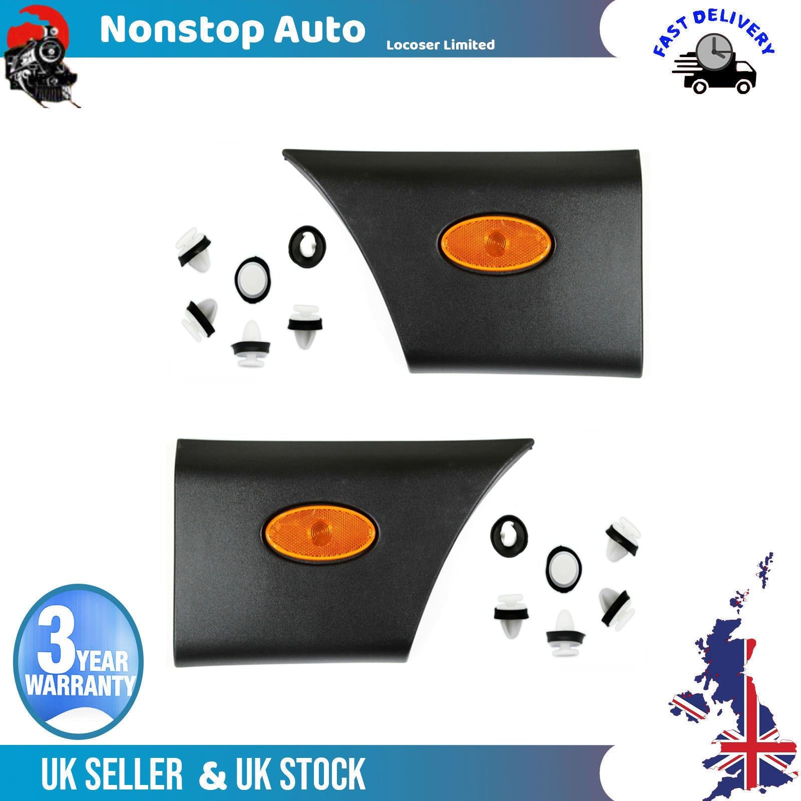 2X Side Moulding Strip Panel With Lamp Rear L+R For NISSAN NV400