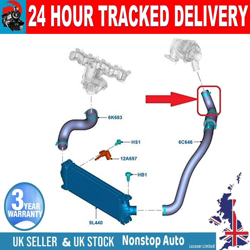 TURBO INTERCOOLER HOSE PIPE FOR FORD TRANSIT 2.2 TDCI BK216C646AB