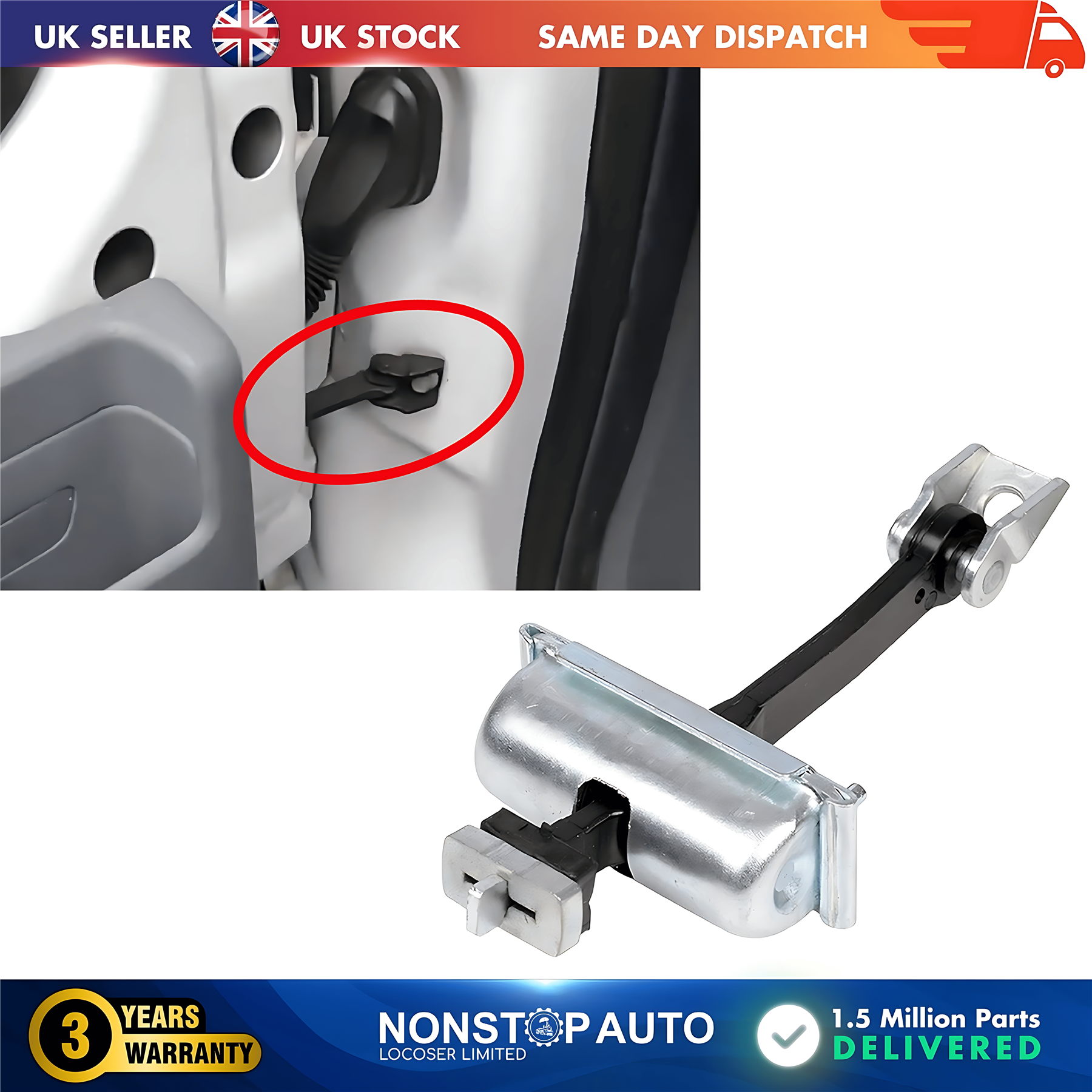 Front Door Check Strap L&R FORD Transit MK8 V363 2013 on BK31V23500AD