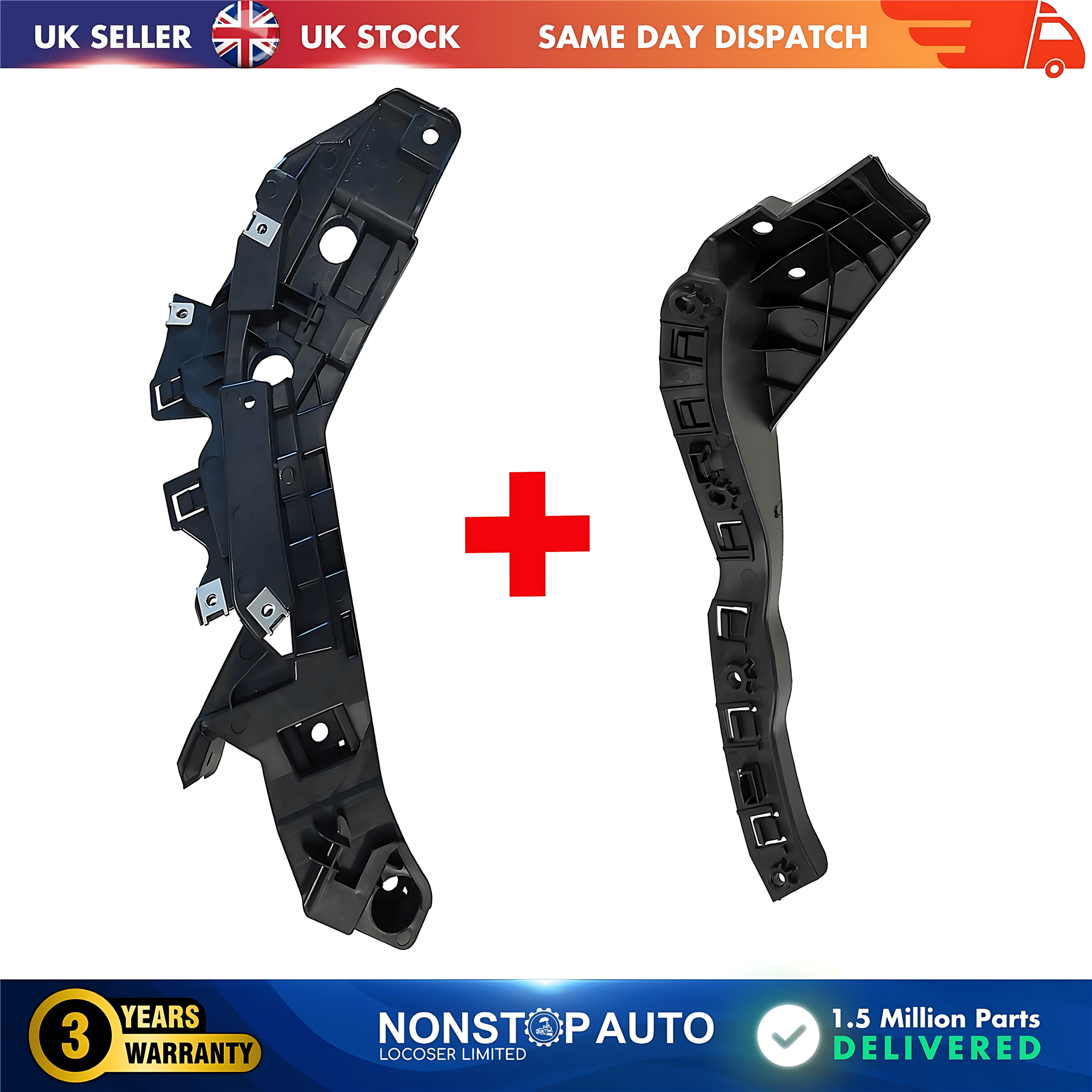 2X Front Bumper Bracket Holder Small and Large Left For CITROEN Relay FIAT Ducato PEUGEOT Boxer 2014 on