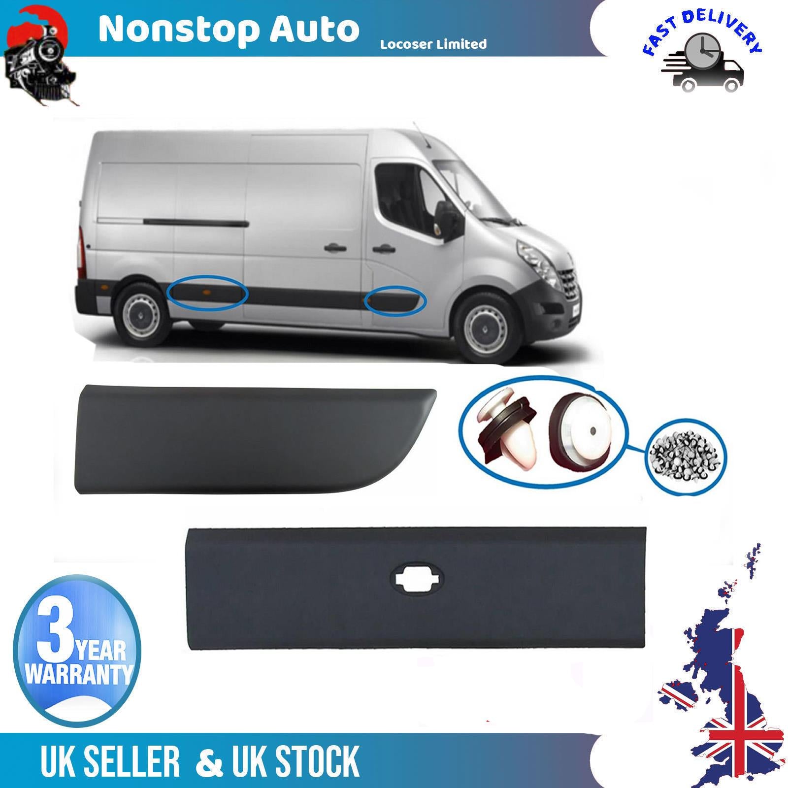 DOOR MOULDING STRIP PANEL FRONT RIGHT LEFT SIDE FOR VAUXHALL Movano 808200149R