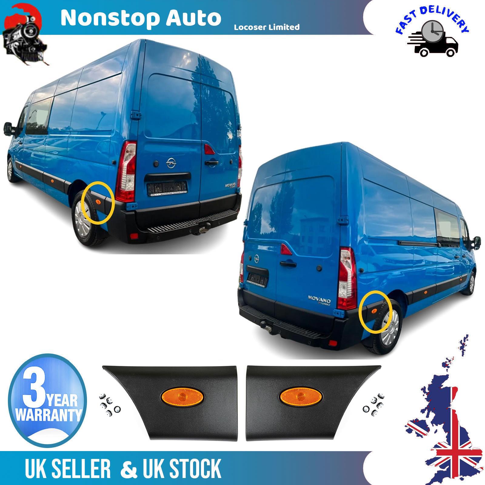 2X Side moulding Strip Panel With Lamp Rear L+R For VAUXHALL Movano B