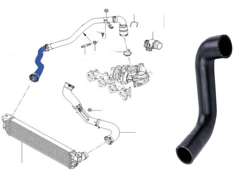 TURBO INTERCOOLER  HOSE PIPE FOR  RENAULT MASTER III 2.3 OPEL VAUXHALL  MOVANO 2.3 CDTI   144605171R
