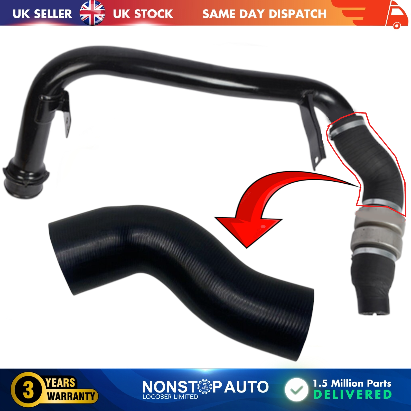 TURBO INTERCOOLER HOSE PIPE FOR FIAT DUCATO 100 Multijet 2.2  CITROEN JUMPER II  2.2 HDi PEUGEOT BOXER 2.2 HDi 1359961080 0382.LY