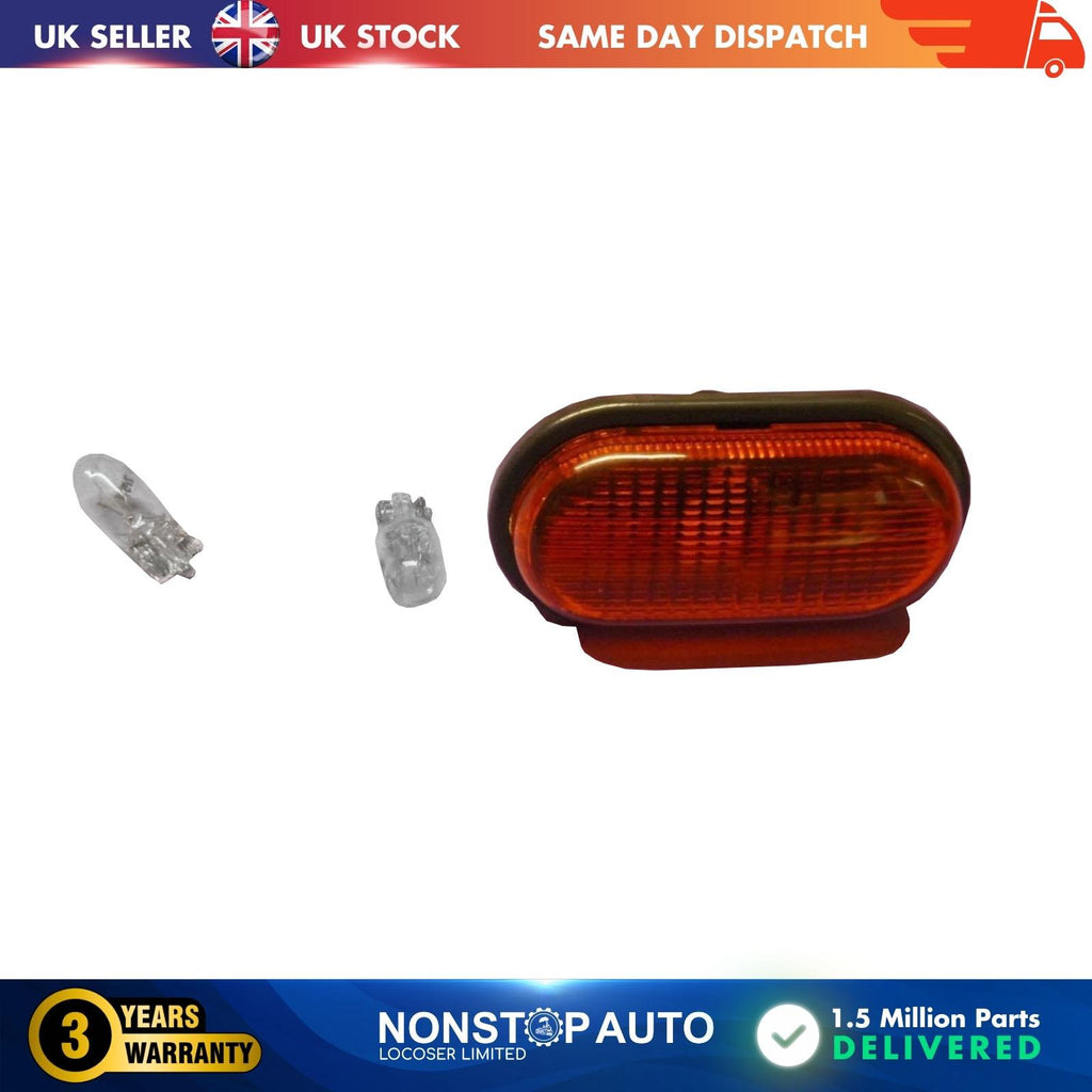 Side Indicator Repeater Lens Light With Bulbs Orange Colour Fits RENAULT Megane I Laguna Scenic Espace Kangoo Twingo Trafic Master Clio OPEL VAUXHALL Movano Vivaro NISSAN Primastar 7700822136